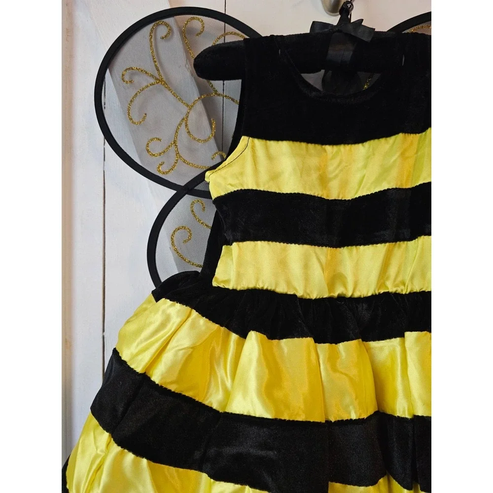 5T Bee Costume Halloween Pretend Play Party w/Headband &‎ Wings - 5T